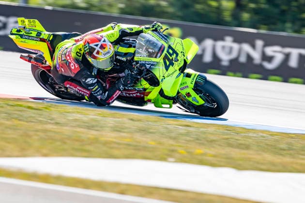 MotoGP Grand Prix Of Czechia Warm Up Number 49 Pertamina Enduro VR46 Racing rider Fabio Di Giannantonio during the warm-up at the 2026 MotoGP Grand Prix of Czechia on Month Day, Year , On June 21, 2026. Brno Brno Czech Republic  Copyright: xStephenxBlackberryx originalFilename:blackberry-2026moto260624_npa1n.jpg