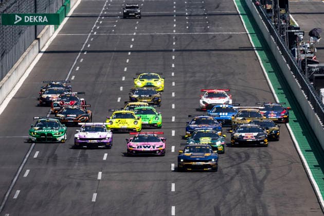 DTM, 5. + 6. Rennen DEKRA Lausitzring 2026 14 Ferrari 296 GT3 EVO, EMIL FREY RACING: Matteo Cairoli, 36 Ford Mustang GT3, HRT Ford Racing: Arjun Maini- picture by Gruppe C Photography Schipkau DEKRA Lausitzring Brandenburg Germany Copyright: xGruppexCxPhotographyx