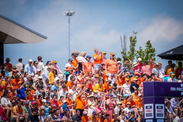 ROTTERDAM, 21-06-2026, HC Rotterdam, FIH Hockey Pro League Men, Season 2025-2026. Match between Netherlands and India (2nd match) , Picture shows fans Netherlands - India (2nd match)  x204527255x Copyright: