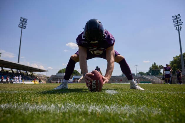 Frankfurt Galaxy - Prag Lions, American Football, European Football Alliance (EFA), Saison 2026, 21.06.2026. 19 Nico Strahmann (WR, Frankfurt Galaxy) vor dem Spiel zwischen Frankfurt Galaxy und Prague Lions in der European Football Alliance (EFA) in Frankfurt am Main, Deutschland. Hessen Deutschland *** Frankfurt Galaxy vs. Prague Lions, American Football, European Football Alliance (EFA), 2026 Season, June 21, 2026, 7 PRGatFGY_SCHRICK_DSK_5011