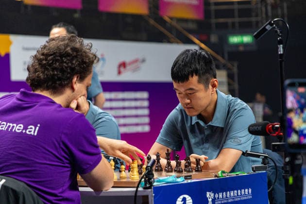 June 21, 2026, Hong Kong, Hong Kong, China: Dragon Chilling takes the first round in the first round of the Blitz final of the 2026 FIDE World Team Rapid and Blitz Chess Championship in Hong Kong. Hong Kong China - ZUMAm298 0859660859st Copyright: xJamesxModestox