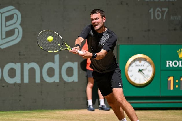 Theo Arribage (FRA) schlaegt Vorhand TERRA WORTMANN Open 2026, Tennis, ATP, Tennis Herren Tennis Herren 500, Turnier, Hauptfeld, Finale, Doppel, 21.06.2026, TERRA WORTMANN Open 2026, Tennis, ATP, Tennis Herren 500, Turnier, Hauptfeld, Finale, Doppel, 21.06.2026 Halle *** Theo Arribage (FRA) hits a forehand at the TERRA WORTMANN Open 2026, Tennis, ATP, Mens 500, Tournament, Main Draw, Final, Doubles, June 21, 2026, TERRA WORTMANN Open 2026, Tennis, ATP, Mens 500, Tournament, Main Draw, Final, Doubles, June 21, 2026, Indoor,detected_source_language Copyright: xEibner-Pressefoto RobertxGertzenx EP_RGN