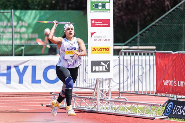 10. Hylo Speerwurfmeeting Frauen, Offenburg, 21.06.2026 Annu Rani (Indien) 10. Hylo Speerwurfmeeting Frauen, ETSV Stadion, Offenburg (Baden-Wuerttemberg), 21.06.2026 *** 10th Hylo Womens Javelin Throw Meet, Offenburg, June 21, 2026, Annu Rani, India, 10th Hylo Womens Javelin Throw Meet, ETSV Stadium, Offenburg, Baden-Württemberg, June 21, 2026,detected_source_language Copyright: xBEAUTIFULxSPORTS Boscox