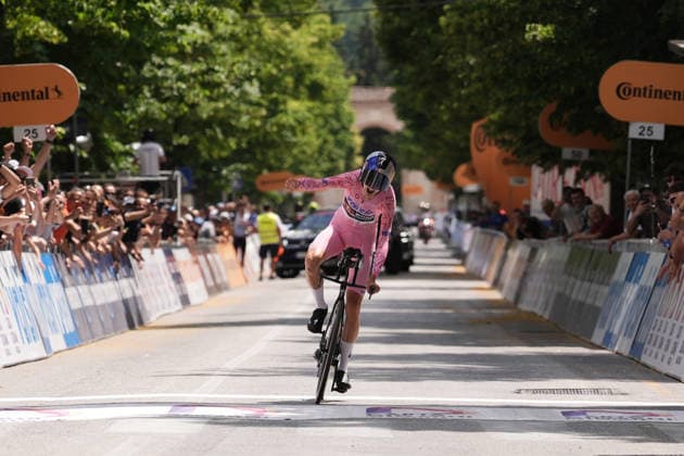 Lorenzo Mark Finn of Red Bull - Bora - Hansgrohe Rookies stage winner during Stage 8 of the Giro Next Gen 2026 Individual Time Trial, from Villa Sant Angelo to L Aquila, Italy, Sunday, June 21, 2026.  Copyright: xMassimoxPaolone LaPressex