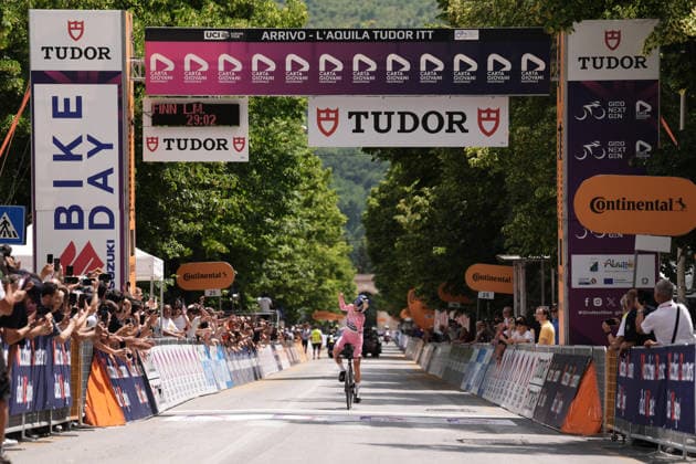 Italy s Lorenzo Mark Finn of Red Bull - Bora - Hansgrohe Rookies during Stage 8 of the Giro Next Gen 2026 Individual Time Trial, from Villa Sant Angelo to L Aquila, Italy, Sunday, June 21, 2026.  Copyright: xMassimoxPaolone LaPressex