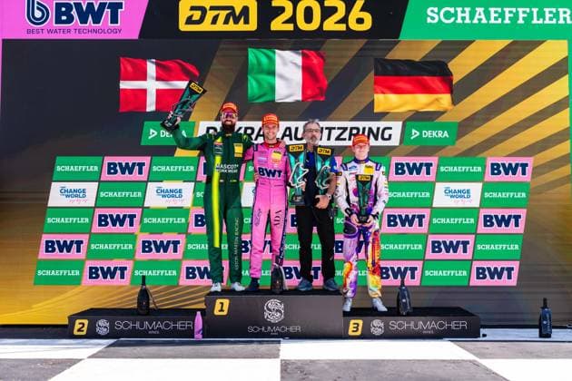 DTM, 5. + 6. Rennen DEKRA Lausitzring 2026 14 Ferrari 296 GT3 EVO, EMIL FREY RACING: Matteo Cairoli: picture by Gruppe C Photography Schipkau Lausitzring Brandenburg Deutschland Copyright: xGruppexCxPhotographyx