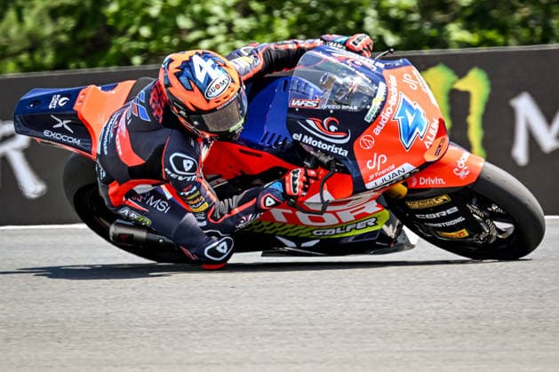 Czech Republic motorcycle Grand Prix BRNO, CZECH REPUBLIC - JUNE 21: Spanish Moto2 rider Ortola Ivan of QJMotor-Galfer-MSi in action at the Grand Prix of Czechia at the Masaryk Circuit in Brno, Czech Republic, 21 June 2026. Lukas Kabon Anadolu Brno Czech Republic. Editorial use only. Please get in touch for any other usage.  Copyright: x2026xAnadoluxLukasxKabonx