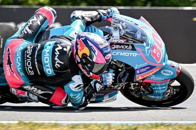 Czech Republic motorcycle Grand Prix BRNO, CZECH REPUBLIC - JUNE 21: Moto2 rider Alonso David of CFMoto Aspar Team in action at the Grand Prix of Czechia at the Masaryk Circuit in Brno, Czech Republic, 21 June 2026. Lukas Kabon Anadolu Brno Czech Republic. Editorial use only. Please get in touch for any other usage.  Copyright: x2026xAnadoluxLukasxKabonx