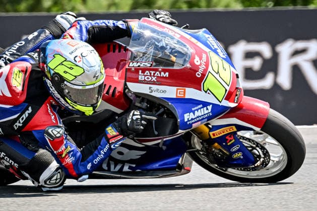 Czech Republic motorcycle Grand Prix BRNO, CZECH REPUBLIC - JUNE 21: Czech Moto2 rider Filip Salac of OnlyFans American Racing in action at the Grand Prix of Czechia at the Masaryk Circuit in Brno, Czech Republic, 21 June 2026. Lukas Kabon Anadolu Brno Czech Republic. Editorial use only. Please get in touch for any other usage.  Copyright: x2026xAnadoluxLukasxKabonx