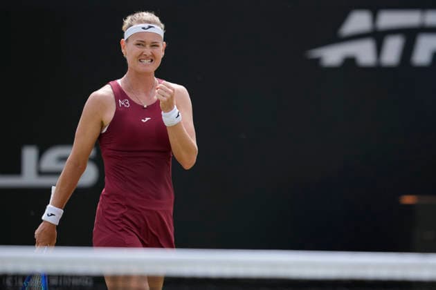 Lexus Nottingham Open - Day Seven Marie Bouzkova competes during the singles final match at the 2026 Lexus Nottingham Open Women s tennis tournament at the Nottingham Tennis Centre in Nottingham, England, on June 21, 2026. Nottingham United Kingdom  Copyright: xOwenxHammondx originalFilename:hammond-2026lexu260621_npeWv.jpg