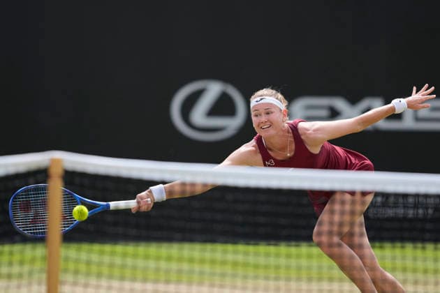 Lexus Nottingham Open - Day Seven Marie Bouzkova competes during the singles final match at the 2026 Lexus Nottingham Open Women s tennis tournament at the Nottingham Tennis Centre in Nottingham, England, on June 21, 2026. Nottingham United Kingdom  Copyright: xOwenxHammondx originalFilename:hammond-2026lexu260621_npn3q.jpg