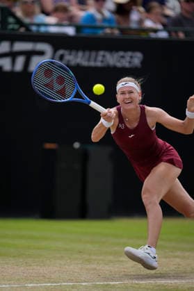 Lexus Nottingham Open - Day Seven Marie Bouzkova competes during the singles final match at the 2026 Lexus Nottingham Open Women s tennis tournament at the Nottingham Tennis Centre in Nottingham, England, on June 21, 2026. Nottingham United Kingdom  Copyright: xOwenxHammondx originalFilename:hammond-2026lexu260621_npnbK.jpg