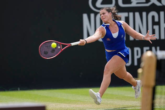 Lexus Nottingham Open - Day Seven Emma Navarro competes during the singles final match at the 2026 Lexus Nottingham Open Women s tennis tournament at the Nottingham Tennis Centre in Nottingham, England, on June 21, 2026. Nottingham United Kingdom  Copyright: xOwenxHammondx originalFilename:hammond-2026lexu260621_npRps.jpg