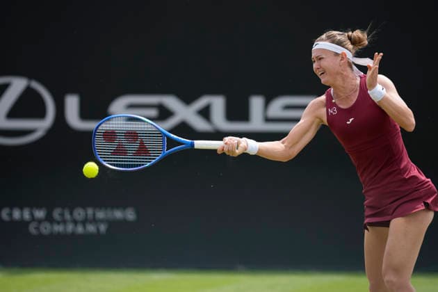 Lexus Nottingham Open - Day Seven Marie Bouzkova competes during the singles final match at the 2026 Lexus Nottingham Open Women s tennis tournament at the Nottingham Tennis Centre in Nottingham, England, on June 21, 2026. Nottingham United Kingdom  Copyright: xOwenxHammondx originalFilename:hammond-2026lexu260621_nplkP.jpg