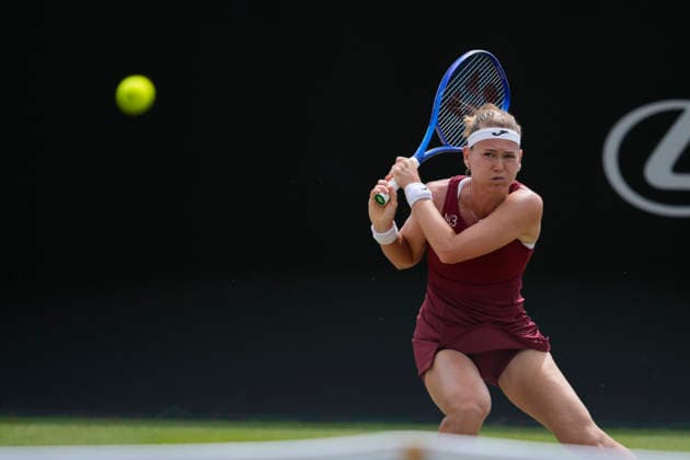 Lexus Nottingham Open - Day Seven Marie Bouzkova competes during the singles final match at the 2026 Lexus Nottingham Open Women s tennis tournament at the Nottingham Tennis Centre in Nottingham, England, on June 21, 2026. Nottingham United Kingdom  Copyright: xOwenxHammondx originalFilename:hammond-2026lexu260621_npV1s.jpg