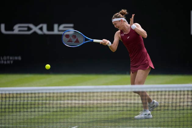 Lexus Nottingham Open - Day Seven Marie Bouzkova competes during the singles final match at the 2026 Lexus Nottingham Open Women s tennis tournament at the Nottingham Tennis Centre in Nottingham, England, on June 21, 2026. Nottingham United Kingdom  Copyright: xOwenxHammondx originalFilename:hammond-2026lexu260621_np5Fh.jpg