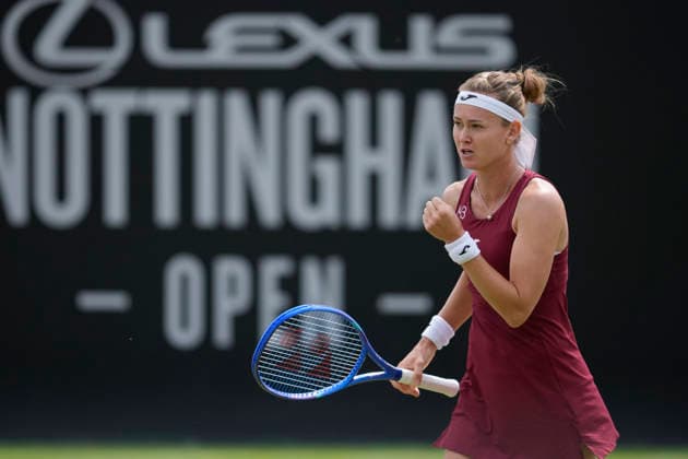 Lexus Nottingham Open - Day Seven Marie Bouzkova competes during the singles final match at the 2026 Lexus Nottingham Open Women s tennis tournament at the Nottingham Tennis Centre in Nottingham, England, on June 21, 2026. Nottingham United Kingdom  Copyright: xOwenxHammondx originalFilename:hammond-2026lexu260621_npX8x.jpg