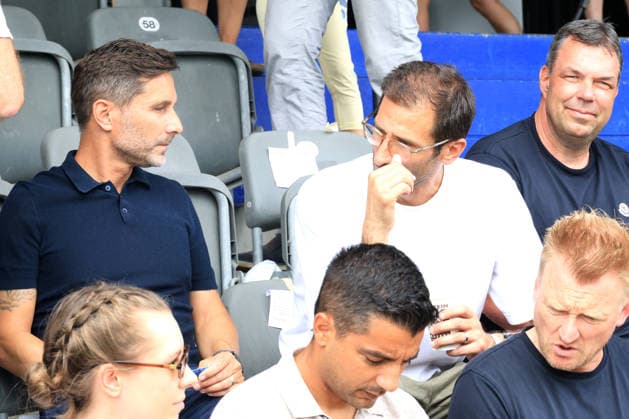 DEU, DFL, 1. FBL Frauen, Hertha BSC vs 1.FC Saarbruecken, 21.06.2026, Amateurstadion, Berlin, DEU, DFL, 1. FBL Frauen, Hertha BSC vs 1.FC Saarbruecken, im Bild Stefan Leitl (Hertha BSC Berlin), Andre Mijatovic, Dr. Peter Goerlich *** DEU, DFL, 1st Womens Bundesliga, Hertha BSC vs. 1 FC Saarbrücken, June 21, 2026, Amateurstadion, Berlin, DEU, DFL, 1st Womens Bundesliga, Hertha BSC vs. 1 FC Saarbrücken, pictured nordphotoxGmbHx xEngler nph00076