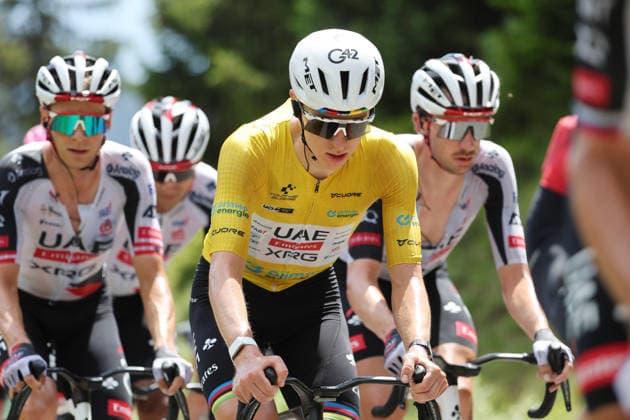 21.06.2026 Villars sur Ollon , SCHWEIZ, 89. Tour de Suisse 5.Etappe Villars sur Ollon - Villars sur Ollon Tadej Pogacar SLO Team UAE Emirates im Anstieg zum Col de la Croix *** June 21, 2026, Villars-sur-Ollon, SWITZERLAND, 89th Tour de Suisse, Stage 5 