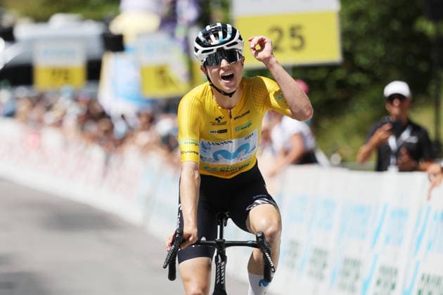 21.06.2026 Villars, SCHWEIZ, Tour de Suisse Women 5.Etappe Villars sur Ollon - Villars sur Ollon Siegerin Marlen Reusser SUI Team Movistar *** June 21, 2026, Villars, SWITZERLAND, Tour de Suisse Women, Stage 5 