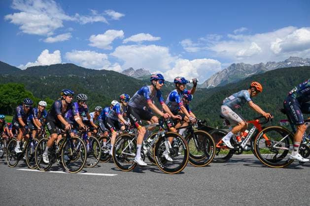 Tour de Suisse 2026 Stage 5 VILLARS-SUR-OLLON, SWITZERLAND - JUNE 21 : Kwiatkowski Michal (POL) of Netcompany INEOS, Roglic Primoz (SLO) of Red Bull BORA Hansgrohe, Vlasov Aleksandr (RUS) of Red Bull - BORA - Hansgrohe in action during stage 5 of the 89th edition of Tour de Suisse an UCI World Tour 2.UWT cycling road race stage for Men Elite of 151.1 km with start in Villars-sur-Ollon and finish in Villars-sur-Ollon on June 21, 2026 in Villars-sur-Ollon, Switzerland, 21 06 2026 ( Motordriver Guy De Vuyst - Villars-sur-Ollon Switzerland  Copyright: xVincentxKalutx