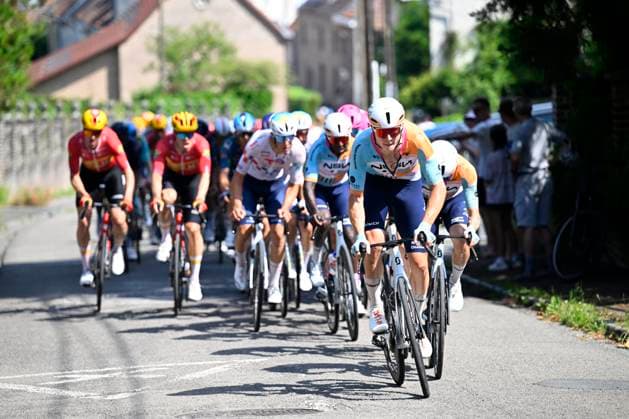 Baloise Belgium Tour 2026 Stage 5 HOEILAART, BELGIUM - JUNE 21 : Rider of Team NSN Development in action during stage 5 of the 95th edition of Baloise Tour of Belgium an UCI ProSeries 2.Pro cycling road race stage for Men Elite of 183.6 km with start in Gingelom and finish in Hoeilaart on June 21, 2026 in Hoeilaart, Belgium, 21 06 2026 ( Motordriver Stephan Boone - Hoeilaart Belgium  Copyright: xTomasxSiskx