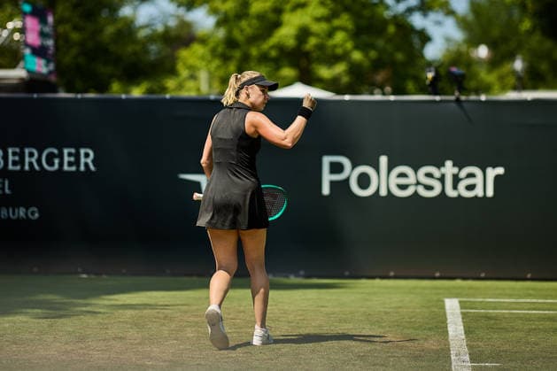 June 21, 2026, Bad Homburg, Hessen, Germany: Anna Blinkova reacts with clenched fist during her Match against Solana Sierra of Argentina during the BAD HOMBURG OPEN powered by SOLARWATTT- WTA500 - Womens Tennis, 21.6.2026 in Bad Homburg (Tennis-Club Bad Homburg), Germany - Photo: Tennis 2026: Bad Homburg Open - WTA500: SIERRA 3:6 7:5 6:4 BLINKOVA  - ZUMAs343 20260621_zsp_s343_013 Copyright: xMathiasxSchulzx