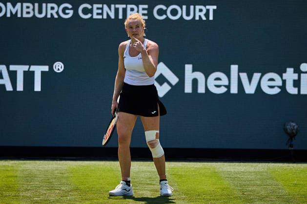 June 21, 2026, Bad Homburg, Hessen, Germany: Katerina Siniakova of Czech Republic reacts on Court during her Match against Liudmila Samsonova during the BAD HOMBURG OPEN powered by SOLARWATTT- WTA500 - Womens Tennis, 21.6.2026 in Bad Homburg (Tennis-Club Bad Homburg), Germany - Photo: Tennis 2026: Bad Homburg Open - WTA500: SAMSONOVA 6:3 7:5 SINIAKOVA  - ZUMAs343 20260621_zsp_s343_015 Copyright: xMathiasxSchulzx