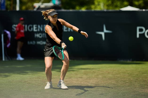 June 21, 2026, Bad Homburg, Hessen, Germany: Anna Blinkova returns with forehand to Solana Sierra of Argentina during the BAD HOMBURG OPEN powered by SOLARWATTT- WTA500 - Womens Tennis, 21.6.2026 in Bad Homburg (Tennis-Club Bad Homburg), Germany - Photo: Tennis 2026: Bad Homburg Open - WTA500: SIERRA 3:6 7:5 6:4 BLINKOVA  - ZUMAs343 20260621_zsp_s343_021 Copyright: xMathiasxSchulzx