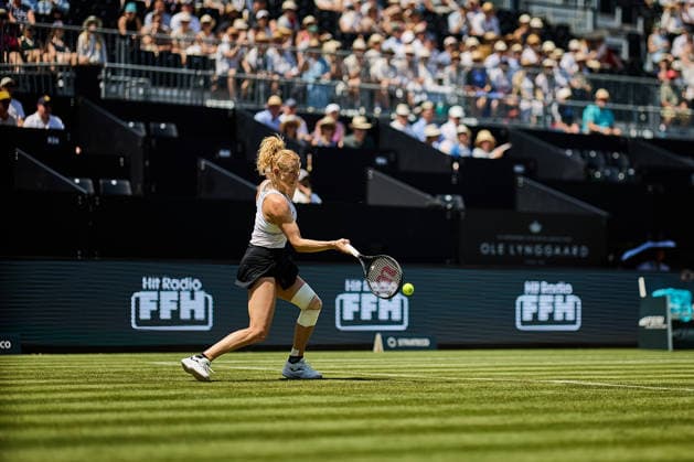 June 21, 2026, Bad Homburg, Hessen, Germany: Katerina Siniakova of Czech Republic returns with forehand to Liudmila Samsonova during the BAD HOMBURG OPEN powered by SOLARWATTT- WTA500 - Womens Tennis, 21.6.2026 in Bad Homburg (Tennis-Club Bad Homburg), Germany - Photo: Tennis 2026: Bad Homburg Open - WTA500: SAMSONOVA 6:3 7:5 SINIAKOVA  - ZUMAs343 20260621_zsp_s343_024 Copyright: xMathiasxSchulzx