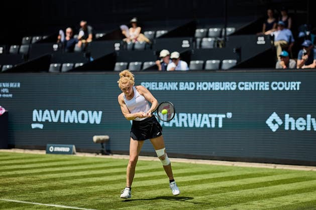 June 21, 2026, Bad Homburg, Hessen, Germany: Katerina Siniakova of Czech Republic returns with backhand to Liudmila Samsonova during the BAD HOMBURG OPEN powered by SOLARWATTT- WTA500 - Womens Tennis, 21.6.2026 in Bad Homburg (Tennis-Club Bad Homburg), Germany - Photo: Tennis 2026: Bad Homburg Open - WTA500: SAMSONOVA 6:3 7:5 SINIAKOVA  - ZUMAs343 20260621_zsp_s343_034 Copyright: xMathiasxSchulzx