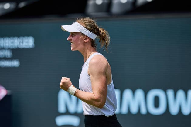 June 21, 2026, Bad Homburg, Hessen, Germany: Liudmila Samsonova reacts with clenched fist after the Match point against Katerina Siniakova of Czech Republic during the BAD HOMBURG OPEN powered by SOLARWATTT- WTA500 - Womens Tennis, 21.6.2026 in Bad Homburg (Tennis-Club Bad Homburg), Germany - Photo: Tennis 2026: Bad Homburg Open - WTA500: SAMSONOVA 6:3 7:5 SINIAKOVA  - ZUMAs343 20260621_zsp_s343_043 Copyright: xMathiasxSchulzx