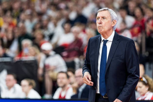 MUNICH, GERMANY - JUNE 21: Svetislav Pesic (Headcoach FC Bayern Muenchen) during the easyCredit Basketball Bundesliga Playoffs Final Game 5 match between FC Bayern Muenchen vs. Alba Berlin at SAP Garden on June 21, 2026 in Munich, Germany. Bavaria Germany Copyright: xSteffiexWunderlx