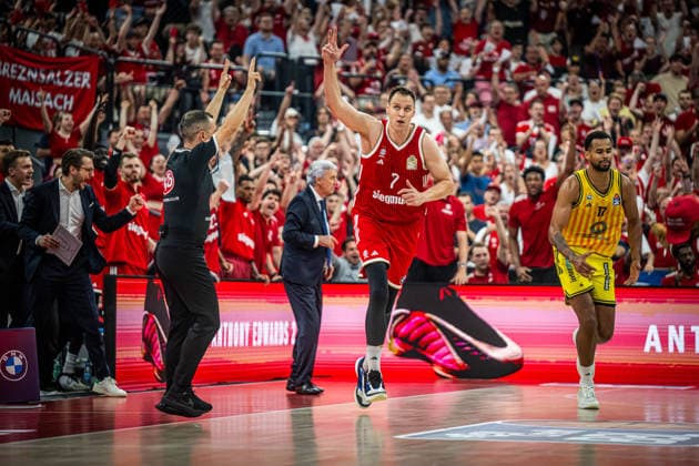 Basketball München 21.06.2026 Saison 2025 2026 EasyCredit BBL 1. Bundesliga Playoffs Finale Spiel 5 Männer, Herren FC Bayern München - Alba Berlin Johannes Voigtmann (München, No.07) *** Basketball Munich June 21, 2026 2025–2026 Season EasyCredit BBL 1 Bundesliga Playoffs Finals Game 5 Mens Division FC Bayern Munich vs. Alba Berlin Johannes Voigtmann Munich, No. 07,detected_source_language