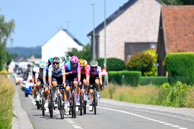 Baloise Belgium Tour 2026 Stage 5 HOEILAART, BELGIUM - JUNE 21 : Rider of Team Movistar in action during stage 5 of the 95th edition of Baloise Tour of Belgium an UCI ProSeries 2.Pro cycling road race stage for Men Elite of 183.6 km with start in Gingelom and finish in Hoeilaart on June 21, 2026 in Hoeilaart, Belgium, 21 06 2026 ( Motordriver Stephan Boone - Hoeilaart Belgium  Copyright: xTomasxSiskx