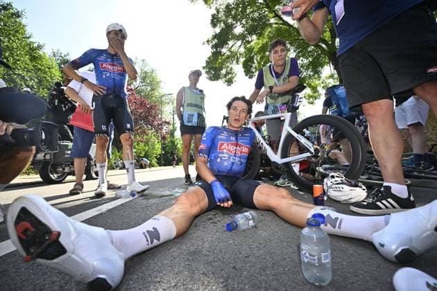 Baloise Belgium Tour 2026 Stage 5 HOEILAART, BELGIUM - JUNE 21 : Philipsen Jasper (BEL) of Alpecin Premier Tech after the race during stage 5 of the 95th edition of Baloise Tour of Belgium an UCI ProSeries 2.Pro cycling road race stage for Men Elite of 183.6 km with start in Gingelom and finish in Hoeilaart on June 21, 2026 in Hoeilaart, Belgium, 21 06 2026 ( Motordriver Stephan Boone - Hoeilaart Belgium  Copyright: xTomasxSiskx