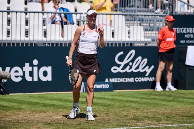 June 21, 2026, Bad Homburg, Hessen, Germany: Sinja Kraus of Austria reacts on Court during her Match against Renata Zarazua of Mexico during the BAD HOMBURG OPEN powered by SOLARWATTT- WTA500 - Womens Tennis, 21.6.2026 in Bad Homburg (Tennis-Club Bad Homburg), Germany - Photo: Tennis 2026: Bad Homburg Open - WTA500: KRAUS 6:2 7:5 ZARAZUA  - ZUMAs343 20260621_zsp_s343_059 Copyright: xMathiasxSchulzx