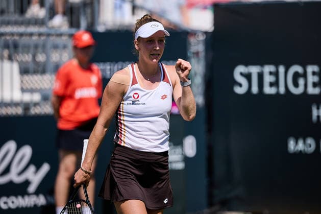 June 21, 2026, Bad Homburg, Hessen, Germany: Sinja Kraus of Austria reacts with clenched fist during her Match against Renata Zarazua of Mexico during the BAD HOMBURG OPEN powered by SOLARWATTT- WTA500 - Womens Tennis, 21.6.2026 in Bad Homburg (Tennis-Club Bad Homburg), Germany - Photo: Tennis 2026: Bad Homburg Open - WTA500: KRAUS 6:2 7:5 ZARAZUA  - ZUMAs343 20260621_zsp_s343_084 Copyright: xMathiasxSchulzx
