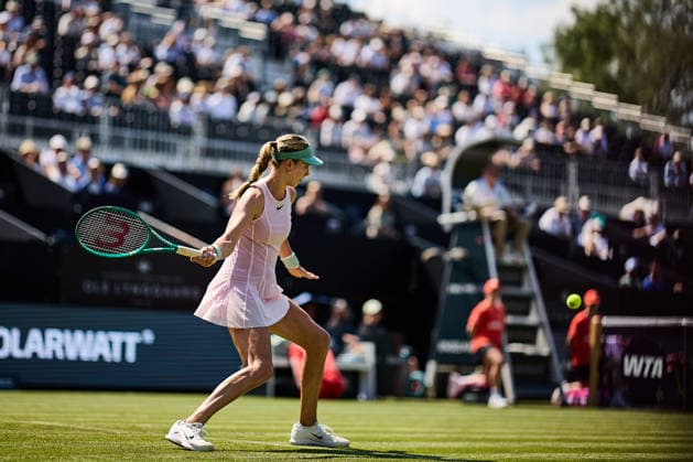 June 21, 2026, Bad Homburg, Hessen, Germany: Katie Boulter of Great Britain returns with forehand to Leylah Fernandez of Canada during the BAD HOMBURG OPEN powered by SOLARWATTT- WTA500 - Womens Tennis, 21.6.2026 in Bad Homburg (Tennis-Club Bad Homburg), Germany - Photo: Tennis 2026: Bad Homburg Open - WTA500: FERNANDEZ 6:7 6:3 6:3 BOULTER  - ZUMAs343 20260621_zsp_s343_087 Copyright: xMathiasxSchulzx