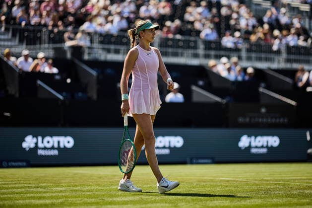 June 21, 2026, Bad Homburg, Hessen, Germany: Katie Boulter of Great Britain is walking over the Court during her Match against Leylah Fernandez of Canada during the BAD HOMBURG OPEN powered by SOLARWATTT- WTA500 - Womens Tennis, 21.6.2026 in Bad Homburg (Tennis-Club Bad Homburg), Germany - Photo: Tennis 2026: Bad Homburg Open - WTA500: FERNANDEZ 6:7 6:3 6:3 BOULTER  - ZUMAs343 20260621_zsp_s343_088 Copyright: xMathiasxSchulzx