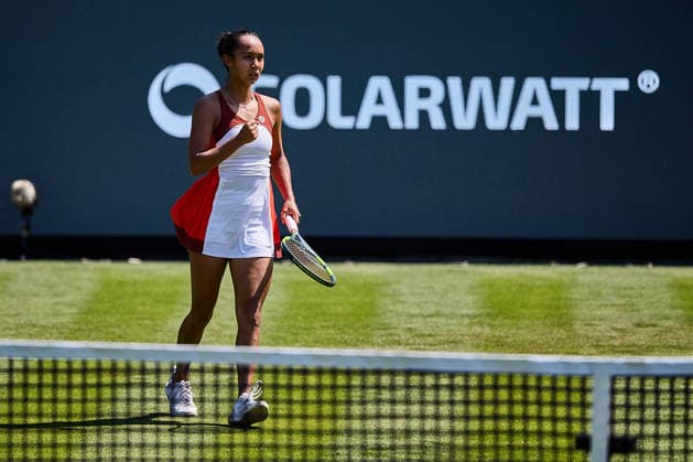 June 21, 2026, Bad Homburg, Hessen, Germany: Leylah Fernandez of Canada reacts with clenched fist during her Match against Katie Boulter of Great Britain during the BAD HOMBURG OPEN powered by SOLARWATTT- WTA500 - Womens Tennis, 21.6.2026 in Bad Homburg (Tennis-Club Bad Homburg), Germany - Photo: Tennis 2026: Bad Homburg Open - WTA500: FERNANDEZ 6:7 6:3 6:3 BOULTER  - ZUMAs343 20260621_zsp_s343_091 Copyright: xMathiasxSchulzx