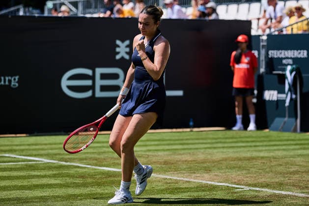 June 21, 2026, Bad Homburg, Hessen, Germany: Elena-Gabriela Ruse of Romania reacts with clenched fist during her Match against Taylor Townsend of United States during the BAD HOMBURG OPEN powered by SOLARWATTT- WTA500 - Womens Tennis, 21.6.2026 in Bad Homburg (Tennis-Club Bad Homburg), Germany - Photo: Tennis 2026: Bad Homburg Open - WTA500: RUSE 6:4 7:5 TOWNSEND  - ZUMAs343 20260621_zsp_s343_096 Copyright: xMathiasxSchulzx