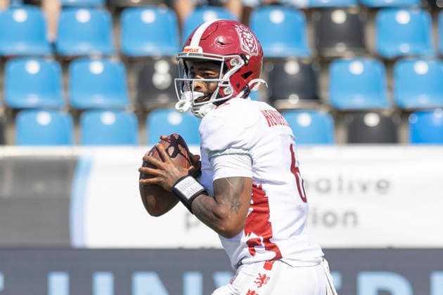 EFA - European Football Alliance: Frankfurt Galaxy - Prague Lions, 21.06.2026 Jaylon Henderson (Prague Lions 6) mit dem ball, Freisteller, Portrait Porträt, Frankfurt Galaxy - Prague Lions, Frankfurt, PSD Bank Arena, 21.6.2026 *** EFA European Football Alliance Frankfurt Galaxy Prague Lions, June 21, 2026 Jaylon Henderson Prague Lions 6 with the ball, cutout, portrait, Frankfurt Galaxy Prague Lions, Frankfurt, PSD Bank Arena, June 21, 2026,detected_source_language Copyright: xBEAUTIFULxSPORTS Gawlikx