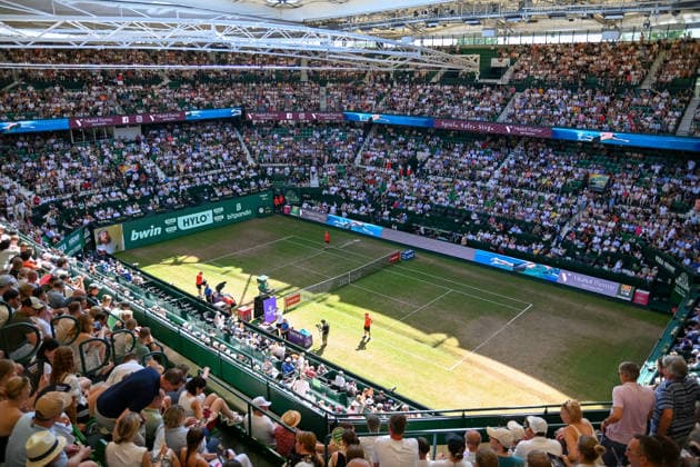 Blick in die volle heristo Arena TERRA WORTMANN Open 2026, Tennis, ATP, Tennis Herren Tennis Herren 500, Turnier, Hauptfeld, Finale, Einzel, 21.06.2026, TERRA WORTMANN Open 2026, Tennis, ATP, Tennis Herren 500, Turnier, Hauptfeld, Finale, Einzel, 21.06.2026 Halle *** A view of the packed heristo Arena at the TERRA WORTMANN Open 2026, Tennis, ATP, Mens 500, Tournament, Main Draw, Final, Singles, June 21, 2026, TERRA WORTMANN Open 2026, Tennis, ATP, Men’s 500, Tournament, Main Draw, Final, Singles, June 21, 2026, Indoor,detected_source_language Copyright: xEibner-Pressefoto RobertxGertzenx EP_RGN