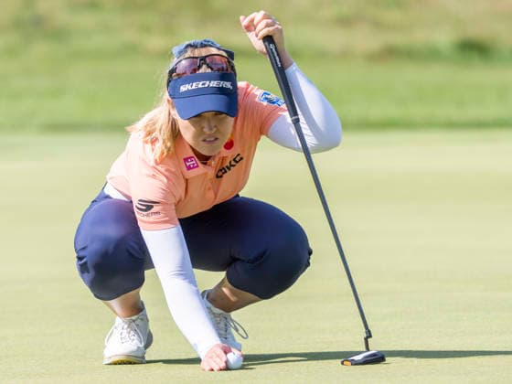 BELMONT, MI - JUNE 21: Brooke Henderson of Canada prepares to putt during the final round of the LPGA, Golf Damen Meijer LPGA Classic for Simply Give on June 21, 2026, at Blythefield Country Club in Belmont, Michigan. (Photo by Joseph Weiser Icon Sportswire) GOLF: JUN 21 LPGA Meijer LPGA Classic for Simply Give EDITORIAL USE ONLY Icon260621016