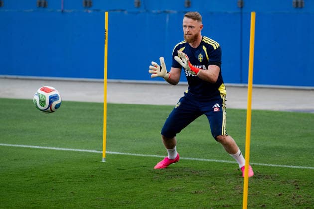 260621 Goalkeeper Viktor Johansson of the Swedish national football team at a training session during day 11 of the FIFA World Cup, WM, Weltmeisterschaft, Fussball 2026 in Dallas. Photo: Petter Arvidson BILDBYRAN kod PA PA1247 fotboll football soccer fotball vm fotbolls-vm fotball-vm fotbolls-vm 2026 fifa world cup 2026 träning practice training sverige sweden sverige a bbeng *** 260621 Goalkeeper Viktor Johansson of the Swedish national soccer team at a training session on Day 11 of the 2026 FIFA World Cup in Dallas. Photo by Petter Arvidson, BILDBYRAN, code PA PA1247 soccer football fotball World Cup fotbolls vm fotball vm fotbWorld Cup 2026 FIFA World Cup 2026 training practice Sweden Sweden Sweden A BBeng,detected_source_language  Copyright: PETTERxARVIDSON BB260621PA031
