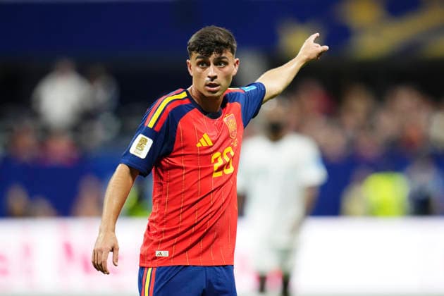 June 21, 2026, Atlanta, Georgia, United States: Pedri Gonzalez of Spain gestures during the FIFA World Cup, WM, Weltmeisterschaft, Fussball 2026 Group H match between Spain and Saudi Arabia at Atlanta Stadium on June 21, 2026 in Atlanta, Georgia. Spain V Saudi Arabia: Group H - FIFA World Cup 2026  - ZUMAa181 20260621_zaa_a181_035 Copyright: xJosexBretonx