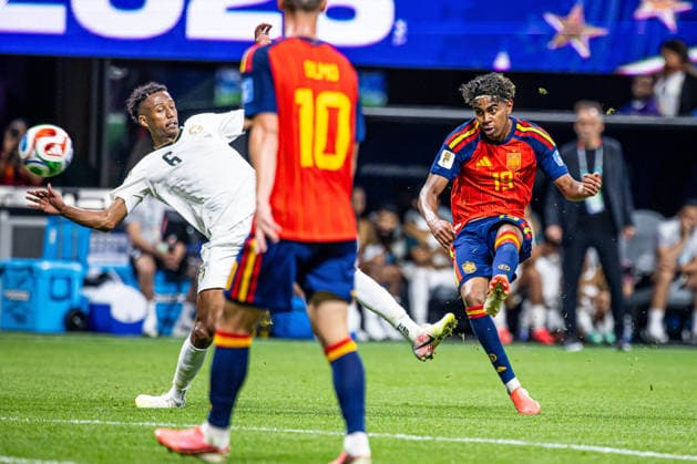 21.06.2026, ATLANTA, PILKA NOZNA (FOOTBALL), FIFA World Cup, WM, Weltmeisterschaft, Fussball 2026, MECZ HISZPANIA - ARABIA SAUDYJSKA ( SPAIN - SAUDI ARABIA ) NZ LAMINE YAMAL FOTO LUKASZ SKWIOT CYFRASPORT NEWSPIX.PL --- Newspix.pl POLAND OUT!  20260621CSLS00057