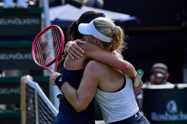 June 21, 2026, Bad Homburg, Hessen, Germany: Ana Ivanovic, Angelique Kerber, Ana Ivanovic of Serbia, Angelique Kerber of Germany a very warm hug of good friends after the Match point during the BAD HOMBURG OPEN powered by SOLARWATTT- WTA500 - Womens Tennis, 20.6.2026 in Bad Homburg (Tennis-Club Bad Homburg), Germany - Photo: Tennis 2026: Bad Hombug Open - WTA500: KERBER 6:3 7:5 IVANOVIC  - ZUMAs343 20260621_zsp_s343_131 Copyright: xMathiasxSchulzx