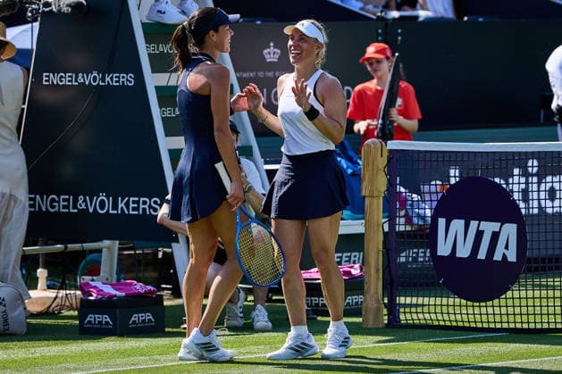 June 21, 2026, Bad Homburg, Hessen, Germany: Ana Ivanovic of Serbia, Angelique Kerber of Germany dancing to Ã¢â‚¬oeAtemlosÃ¢â‚¬Â by Helene Fischer during the BAD HOMBURG OPEN powered by SOLARWATTT- WTA500 - Womens Tennis, 20.6.2026 in Bad Homburg (Tennis-Club Bad Homburg), Germany - Photo: Tennis 2026: Bad Hombug Open - WTA500: KERBER 6:3 7:5 IVANOVIC  - ZUMAs343 20260621_zsp_s343_133 Copyright: xMathiasxSchulzx